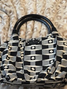 kate spade Black and White Checker Spade Tote